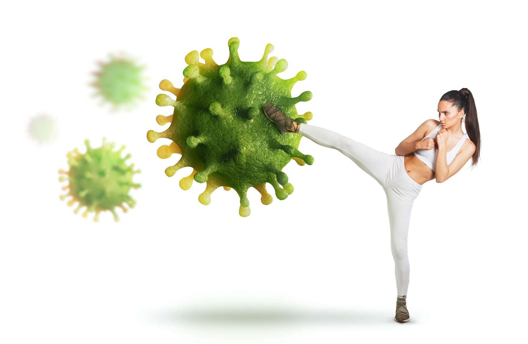Immunsystem Viren Frau kämpfen