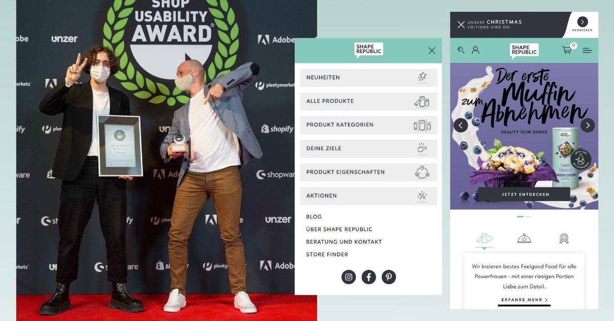 Shape Republic ist Gewinner des Shop Usability Awards in der Kategorie Essen & Trinken