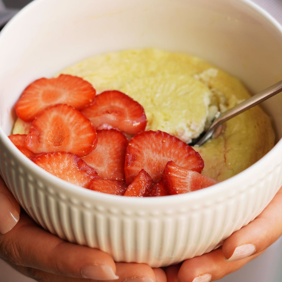 High Protein Mug Cake Erdbeeren