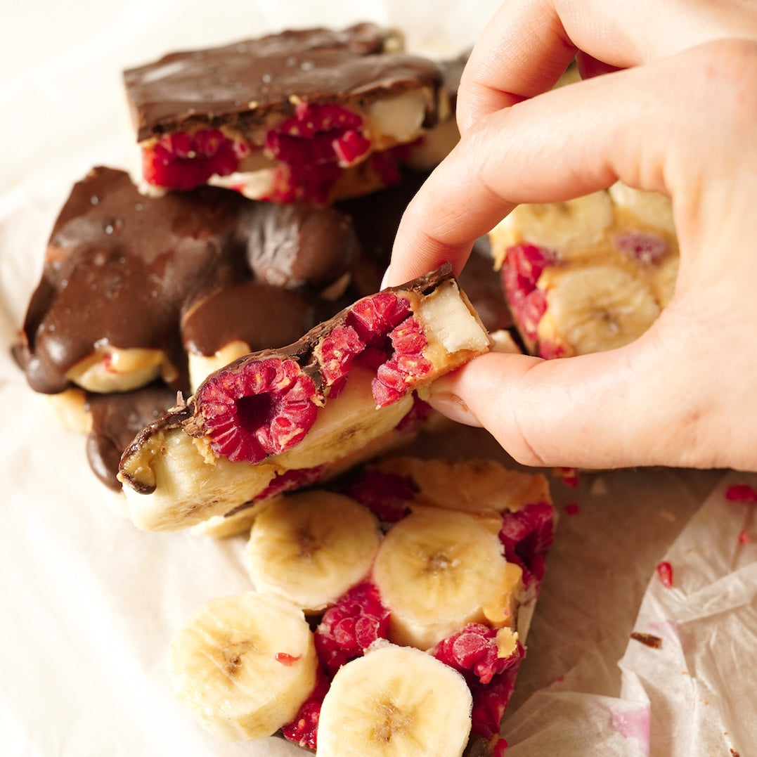 Bark Raspberry Rezept: Banana Raspberry Bark