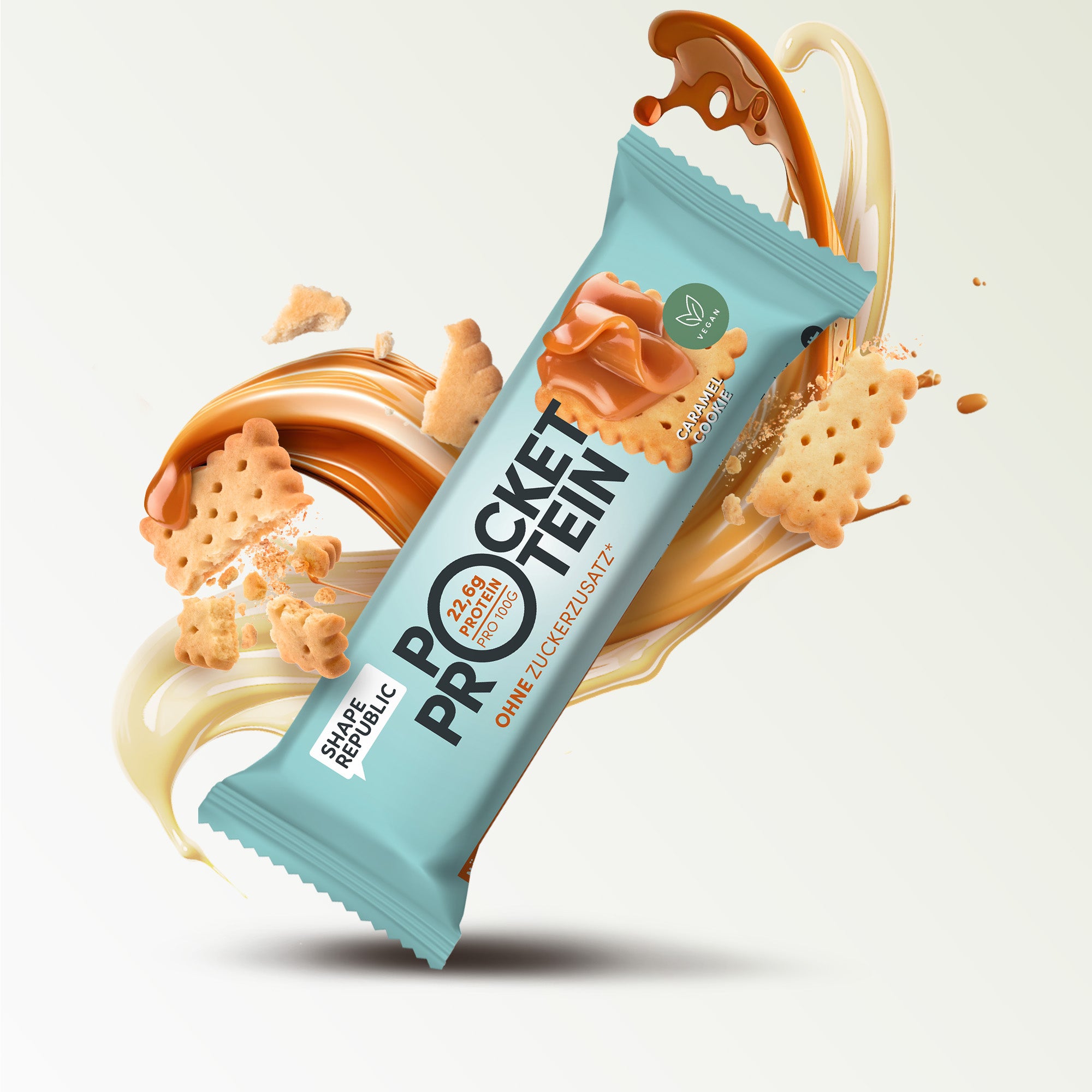 Pocket Protein Bar 45 g| Caramel Cookie| Shape Republic