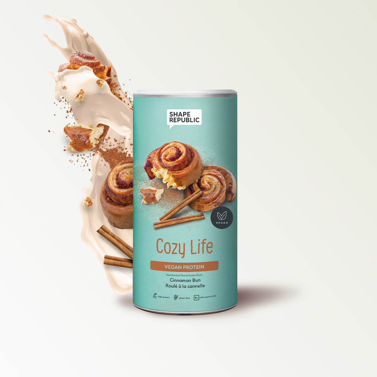 Shape Republic - Veganes Protein - 420g - Cinnamon Bun - Proteinshake