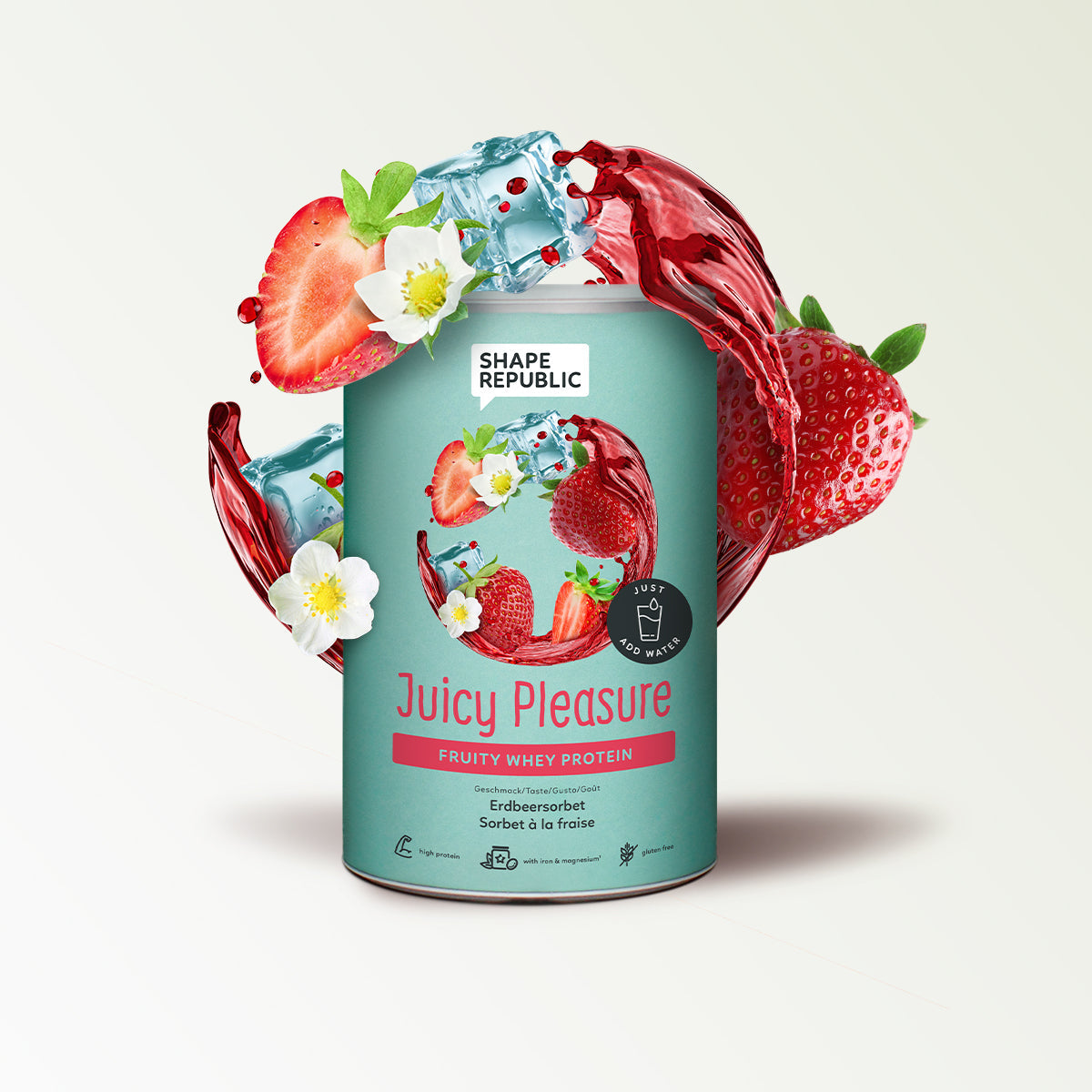 Fruity Whey 300g | Juicy Pleasure Erdbeersorbet | Shape Republic - D