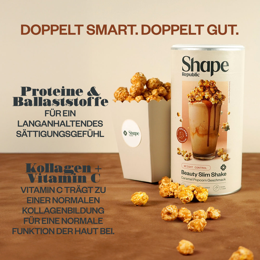 Slim Shake + Kollagen Karamell Popcorn 420g