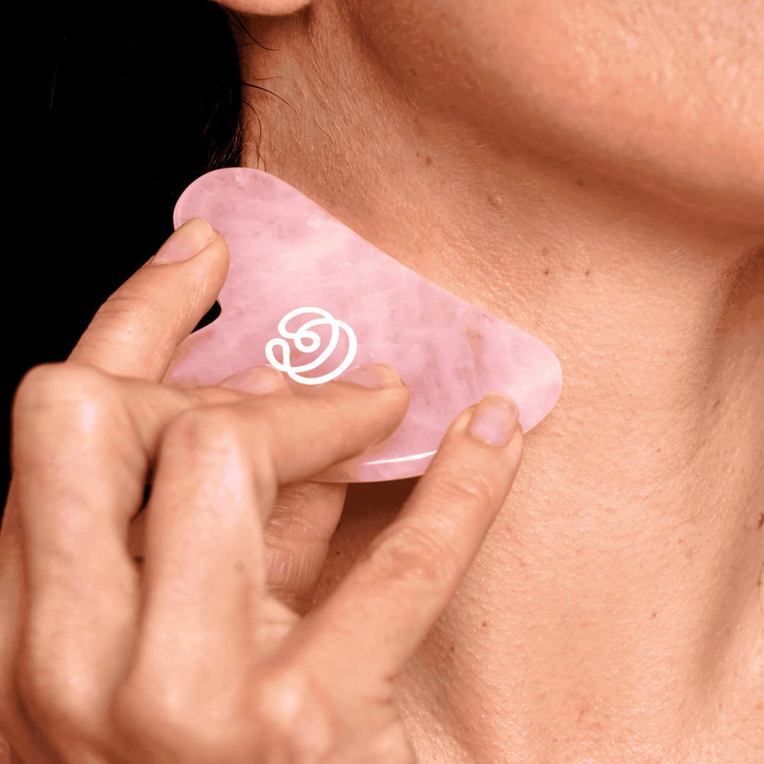 Miracle Massage – Gua Sha-Stein aus Rosenquarz
