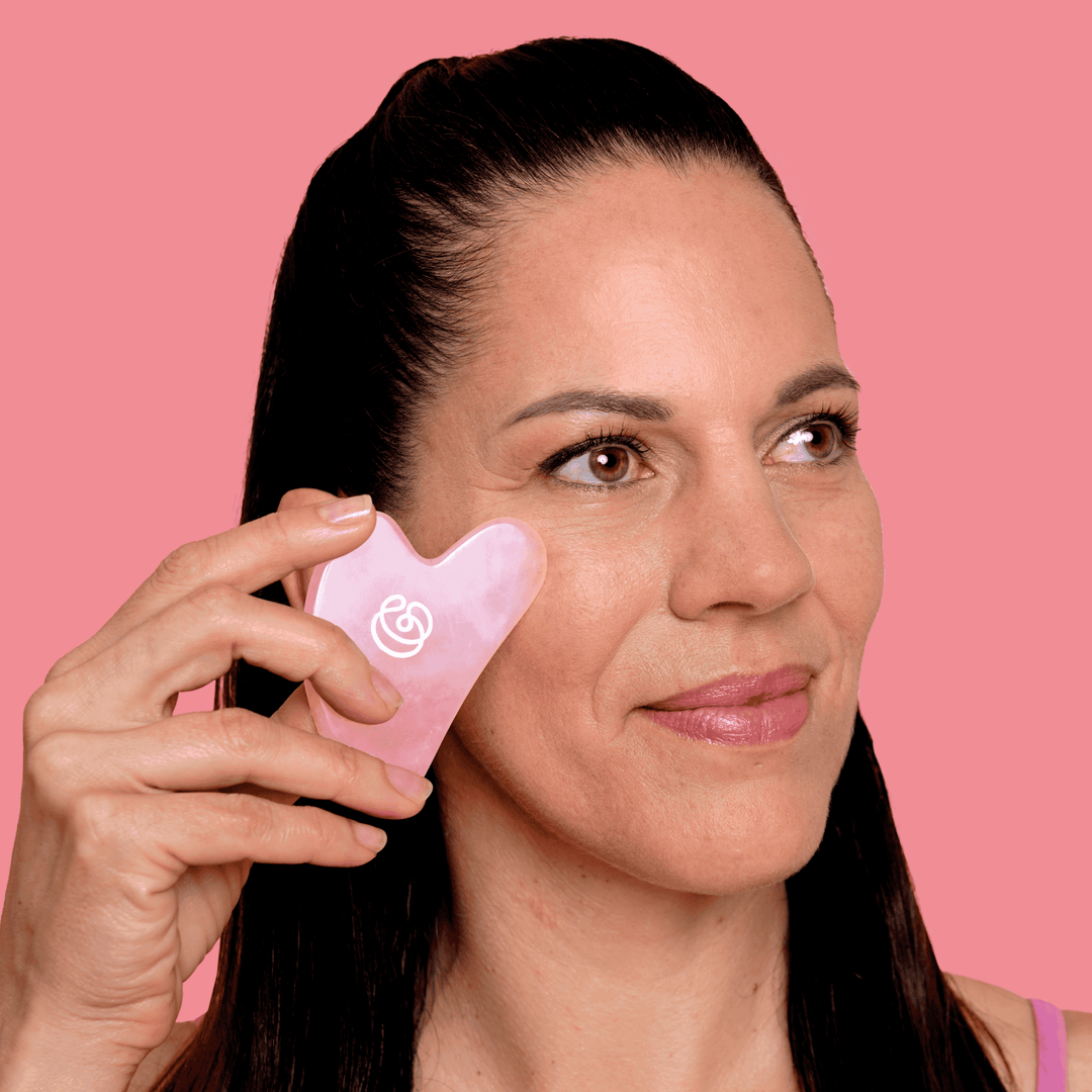 Miracle Massage – Gua Sha-Stein aus Rosenquarz