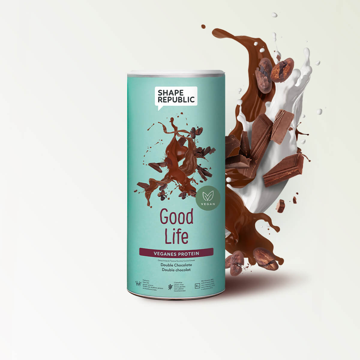 Shape Republic - Veganes - 420g ouble Chocolate - Proteinshake