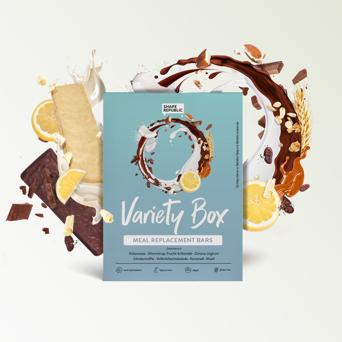 Shape Republic - Mahlzeitersatz-Riegel - 7x40g - Variety Box - Proteinsnack